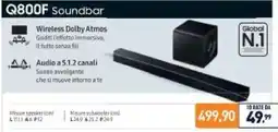 Unieuro SAMSUNG Q800F Soundbar offerta