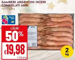 Pan Gamberi argentini interi congelati ARBI offerta