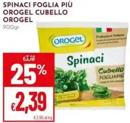 Pan Spinaci foglia più orogel cubello OROGEL offerta