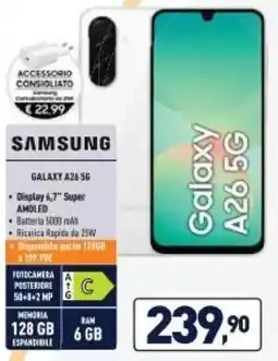 Unieuro SAMSUNG Galaxy A26 5G offerta