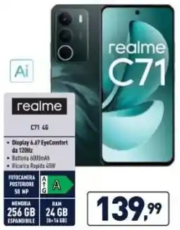 Unieuro realme C71 4G offerta