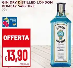 Pan Gin dry distilled london BOMBAY SAPPHIRE offerta