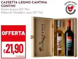 Pan Cassetta legno cantina CONTINI offerta