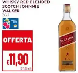 Pan Whisky red blended scotch JOHNNIE WALKER offerta
