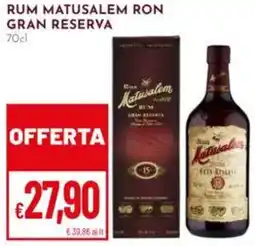 Pan Rum matusalem ron gran reserva offerta