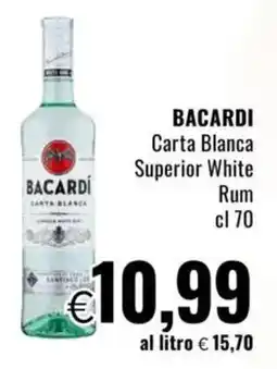 Famila BACARDI Carta Blanca Superior White Rum offerta