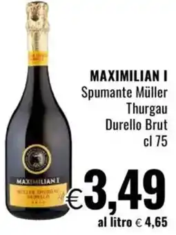 Famila MAXIMILIAN I Spumante Müller Thurgau Durello Brut offerta
