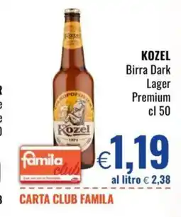 Famila KOZEL Birra Dark Lager Premium offerta