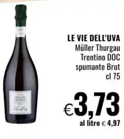 Famila LE VIE DELL'UVA Müller Thurgau Trentino DOC spumante Brut offerta