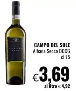 Famila CAMPO DEL SOLE Albana Secco DOCG offerta