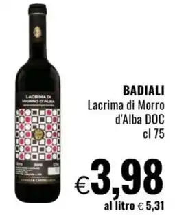 Famila BADIALI Lacrima di Morro d'Alba DOC offerta