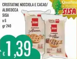 IperSisa Crostatine nocciola e cacao/ albicocca SISA offerta