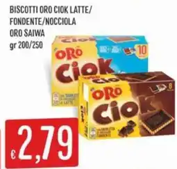IperSisa Biscotti oro ciok latte/ fondente/nocciola ORO SAIWA offerta