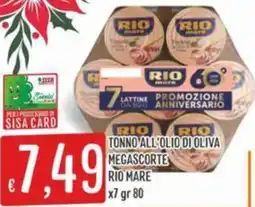 IperSisa Tonno all'olio di oliva megascorte RIO MARE offerta