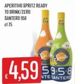 IperSisa Aperitivo spritz ready to drink/zero SANTERO 958 offerta