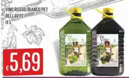 IperSisa Vino rosso/bianco pet BELLAVITE offerta