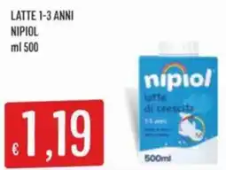 IperSisa Latte 1-3 anni NIPIOL offerta
