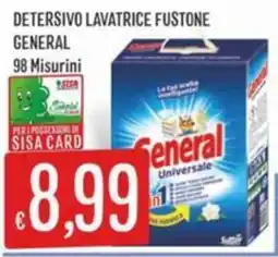 IperSisa Detersivo lavatrice fustone GENERAL offerta