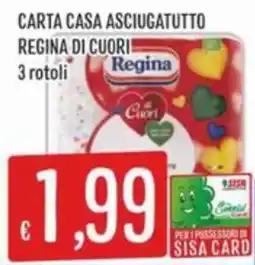 IperSisa Carta casa asciugatutto REGINA DI CUORI offerta