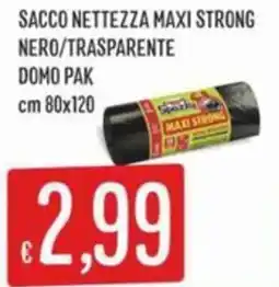 IperSisa Sacco nettezza maxi strong nero/trasparente DOMO PAK offerta