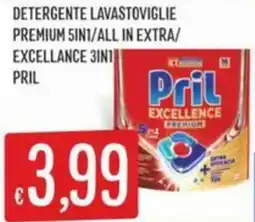 IperSisa Detergente lavastoviglie premium 5 in 1/all in extra/ excellance 3 in 1 PRIL offerta