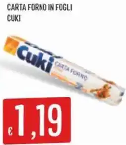 IperSisa Carta forno in fogli CUKI offerta