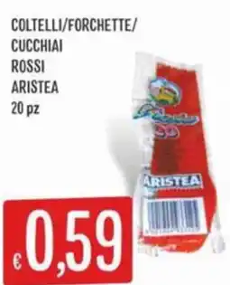 IperSisa Coltelli/forchette/ cucchiai rossi ARISTEA offerta