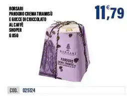Adhoc Borsari pandoro crema tiramisu e gocce di cioccolato alcaffè shoper offerta