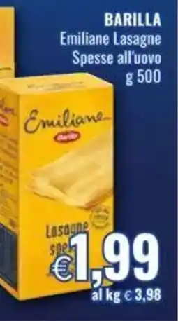 Famila BARILLA Emiliane Lasagne Spesse all'uovo offerta