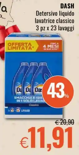 Famila DASH Detersivo liquido lavatrice classico offerta