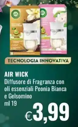 Famila AIR WICK Diffusore di Fragranza con oli essenziali Peonia Bianca e Gelsomino offerta