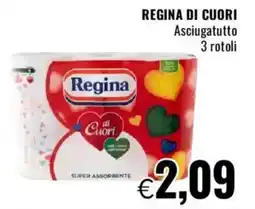 Famila REGINA DI CUORI Asciugatutto 3 rotoli offerta