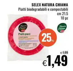 Famila SELEX NATURA CHIAMA Piatti biodegradabili e compostabili offerta