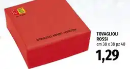 Famila Tovaglioli rossi offerta