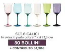 Famila Set 6 calici offerta