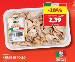 ALDI Il podere kebab di pollo offerta