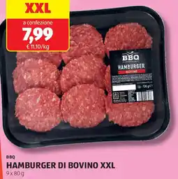 ALDI Bbq hamburger di bovino xxl offerta