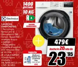 MediaWorld Electrolux Lavatrice EW6FCH210G offerta