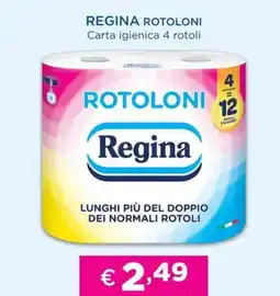 Acqua & Sapone REGINA ROTOLONI Carta igienica 4 rotoli offerta