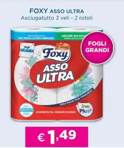 Acqua & Sapone FOXY ASSO ULTRA Asciugatutto 2 veli - 2 rotoli offerta