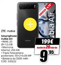 MediaWorld ZTE Smartphone nubia Air offerta