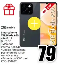 MediaWorld Smartphone ZTE Blade A55 offerta