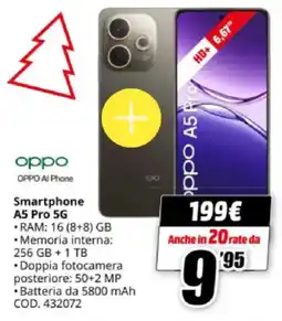 MediaWorld oppo Smartphone A5 Pro 5G offerta