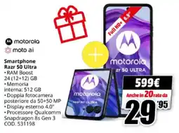 MediaWorld motorola Smartphone Razr 50 Ultra offerta
