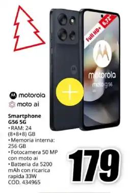 MediaWorld motorola Smartphone G56 5G offerta