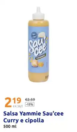 Action Salsa Yammie Sau'cee Curry e cipolla offerta
