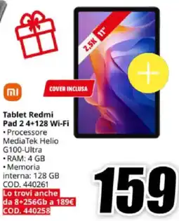 MediaWorld Xiaomi Tablet Redmi Pad 2 4+128 Wi-Fi offerta