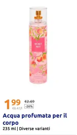 Action Acqua profumata per il corpo offerta