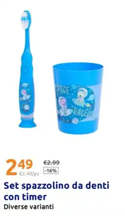 Action Set spazzolino da denti con timer offerta