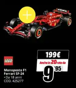 MediaWorld LEGO Monoposto F1 Ferrari SF-24 offerta